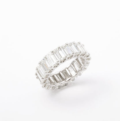 Emerald Cut Diamond Eternity Band in Custom Platinum Setting