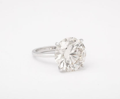 11 Carat GIA Certified Round Brilliant Diamond Platinum Engagement Ring