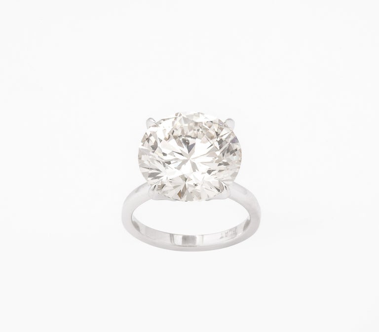 Magnificent 11.07 Carat GIA Round Brilliant Diamond Platinum Engagement Ring