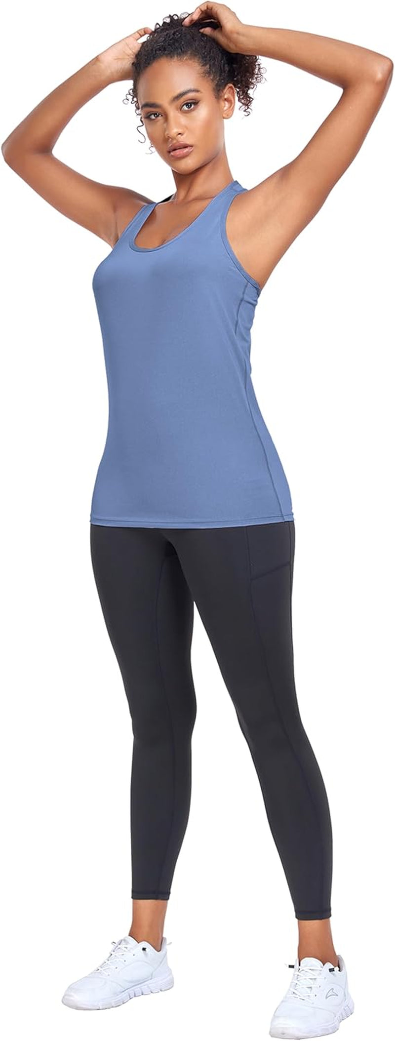 6 or 5 Pack Workout Tank Tops for Women, Athletic Racerback Sports Tank Tops, Compression Sleeveless Dry Fit Shirts - WORLD TIME VISITS