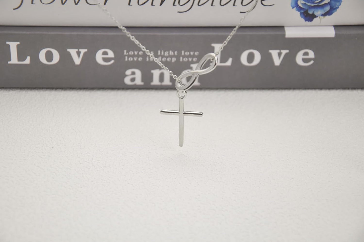 2 Pcs Cross Necklace for Women, Gold/Sterling Silver Plated Dainty Cross Pendant Necklace, Adjustable Chain, Trendy Gold Jewelry Gift for Women and Men