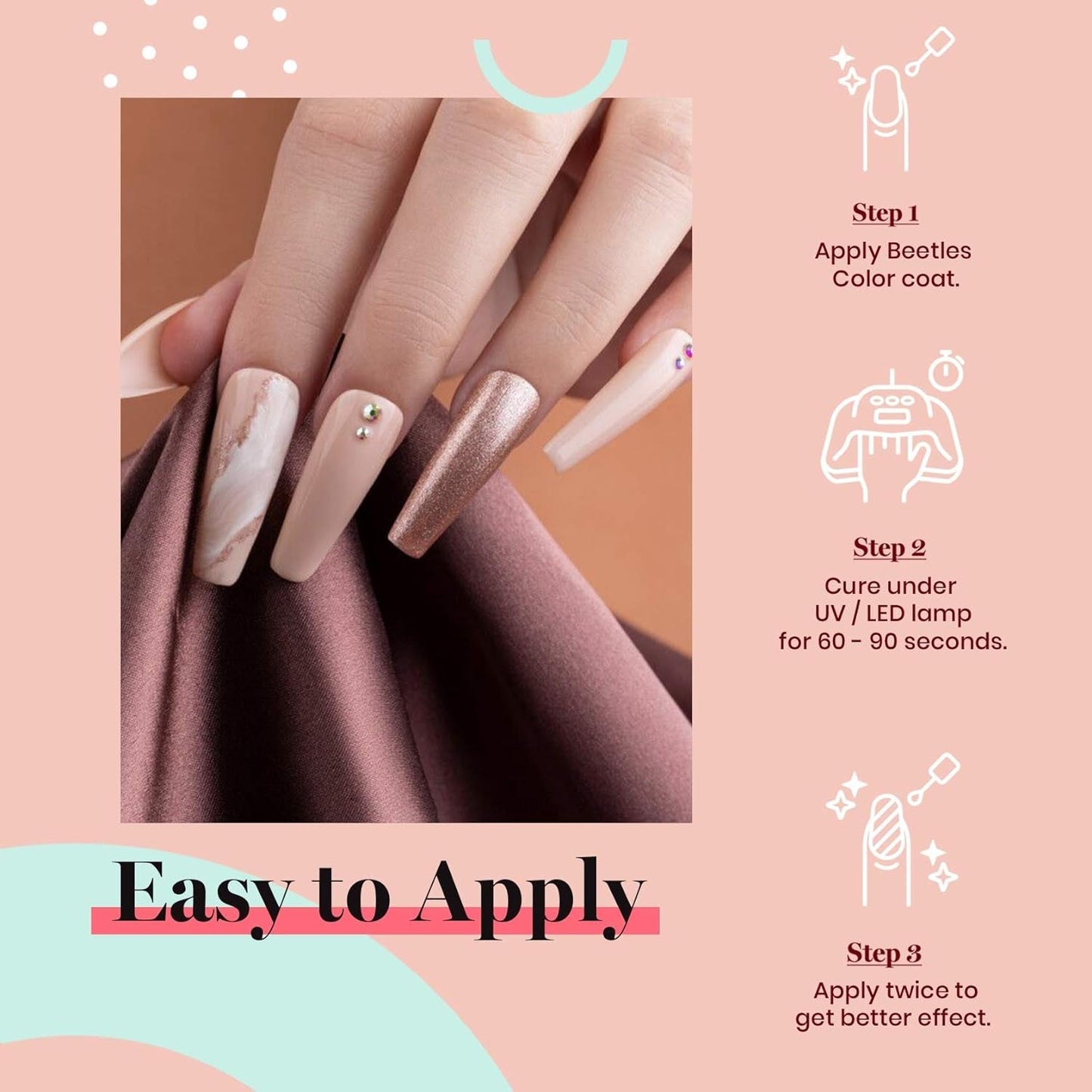 Beetles Gel Nail Polish, 1Pcs 0.5Oz 15Ml Sheer Pink Gel Polish,Light Nude Nail Gel Neutral Soak off Uv Led Lamp Needed Manicure for Home Salon Nail Art DIY, Spring Gel for Girls, 2024 New Trend