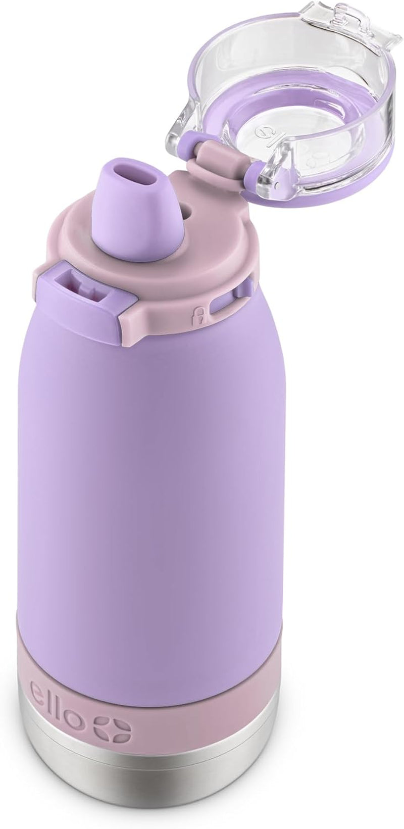 Emma 14Oz Vacuum Insulated Stainless Steel Kids Water Bottle with Straw and Built-In Carrying Handle and Leak-Proof Locking Lid for School Backpack, Lunchbox and Outdoor Sports