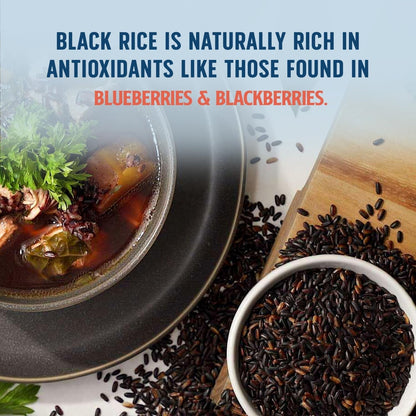 Black Pearl Rice, Regenerative Organic Certified – Full-Bodied Black Rice, Responsibly Grown in California, 16 Oz