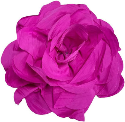 Dainty Handmade Fabric Rose Flower Extra Large Big Brooches Lapel Pins Flowers Oversized Brooch Pin for Women Wedding Party Banquet Dress Suit Clothes Accessories Jewelry Gifts 6.3In