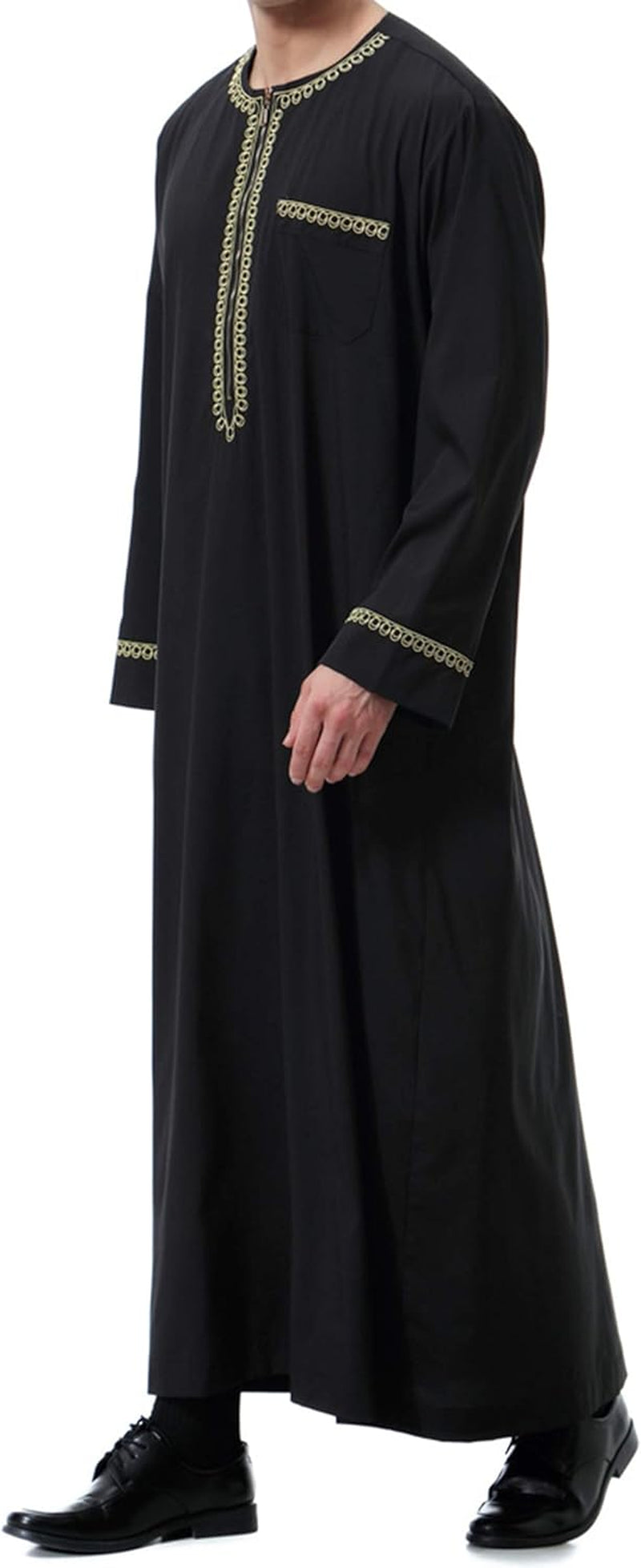 Islamic Mens Clothing Kaftan Maxi-Muslim Male Shirt Long Sleeve Abaya Dubai Cotton…