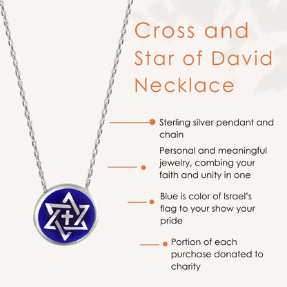 Cross and Jewish Star of David Necklace for Women - WORLD TIME VISITS