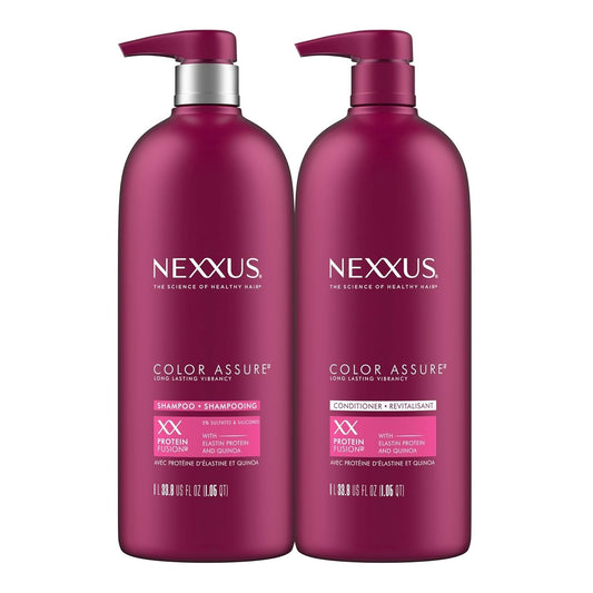 Color Assure Shampoo and Conditioner for Color Treated Hair, Enhances Color Vibrancy for up to 40 Washes, 2 Count, 33.8 Oz