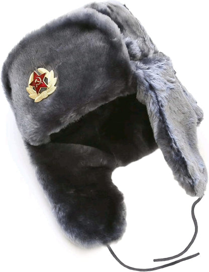 Hat Russian Soviet Army Air Force Fur Military Ushanka GR Size XXXL - WORLD TIME VISITS