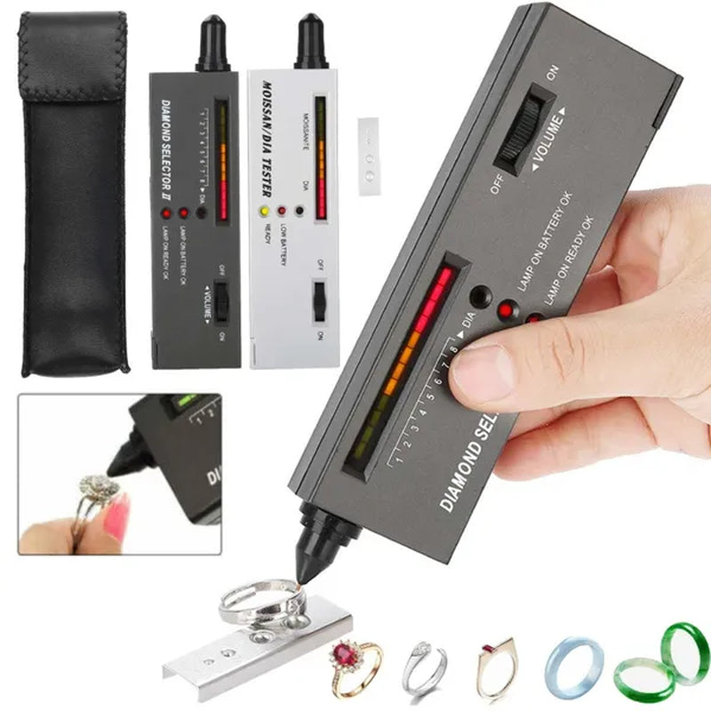 Jewerly Diamond Tester and Moissanite Tester, LED Diamond Detector Selector, Gems Stone Hardness Test Tool Diamond Testers - WORLD TIME VISITS