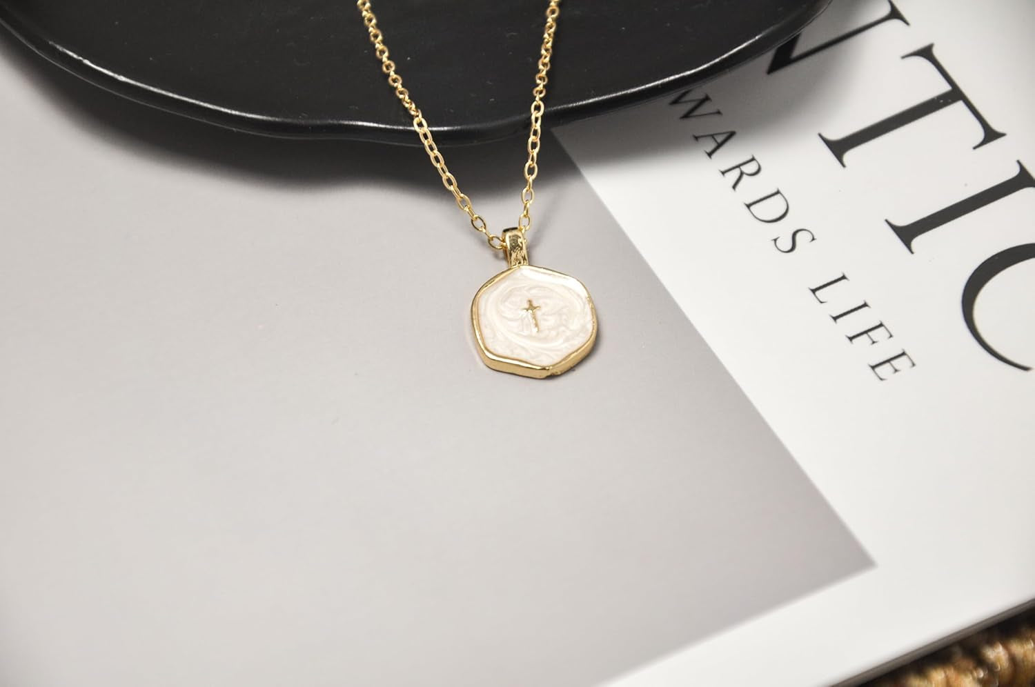 2 Pcs Cross Necklace for Women, Gold/Sterling Silver Plated Dainty Cross Pendant Necklace, Adjustable Chain, Trendy Gold Jewelry Gift for Women and Men - WORLD TIME VISITS