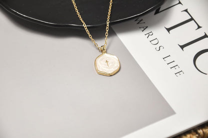 2 Pcs Cross Necklace for Women, Gold/Sterling Silver Plated Dainty Cross Pendant Necklace, Adjustable Chain, Trendy Gold Jewelry Gift for Women and Men - WORLD TIME VISITS