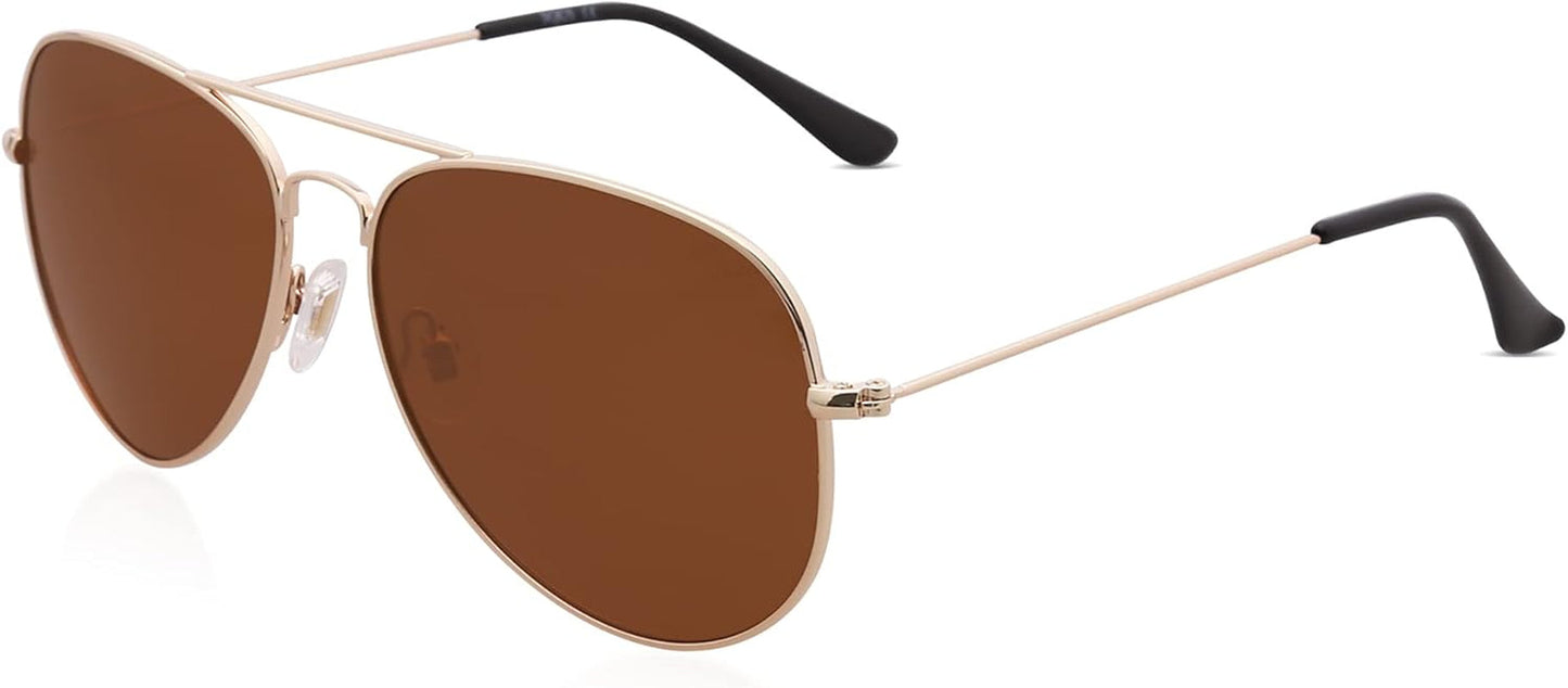 Classic Aviator Polarized Sunglasses for Men Women Vintage Retro Style