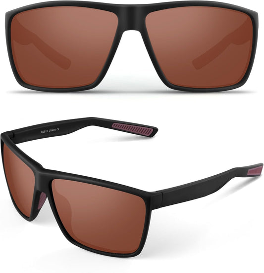 Polarized Sports Sunglasses for Men Women,Sports Sunglasses for Baseball Running Cycling TR90 Frame UV400 Protection