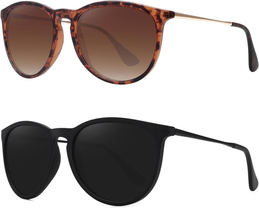 Retro Sunglasses Womens 2024 Trendy round Classic Glasses - WORLD TIME VISITS