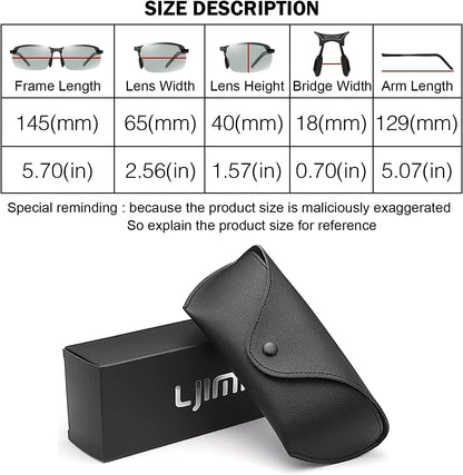 Polarized Photochromic Driving Z87 Sunglasses for Men Women Day and Night Safety Glasses
