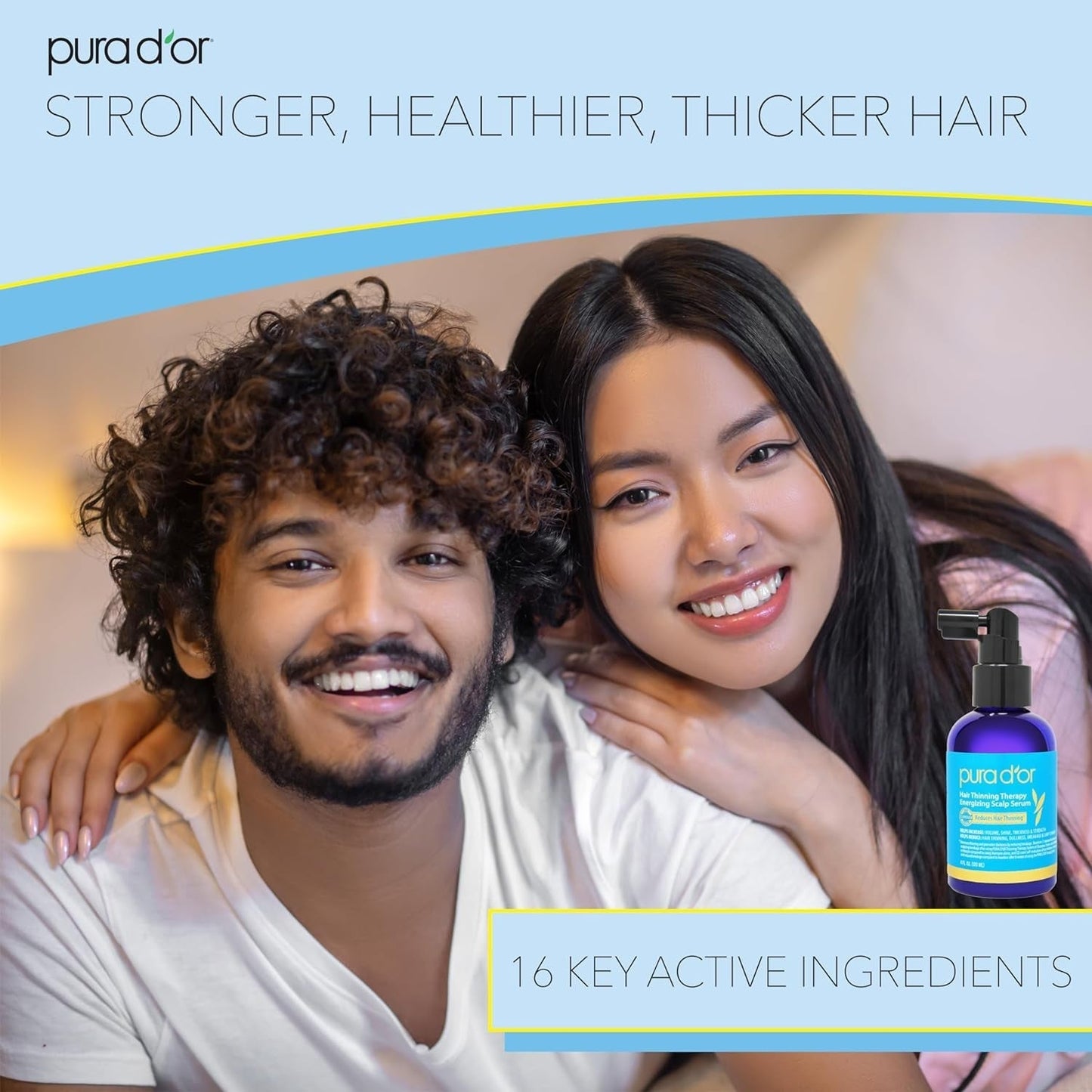Hair Thinning Therapy Energizing Scalp Serum Revitalizer (4Oz) with Argan Oil, Biotin, Caffeine, Stem Cell, Catalase & DHT Blockers, All Hair Types, Men & Women (Packaging May Vary)