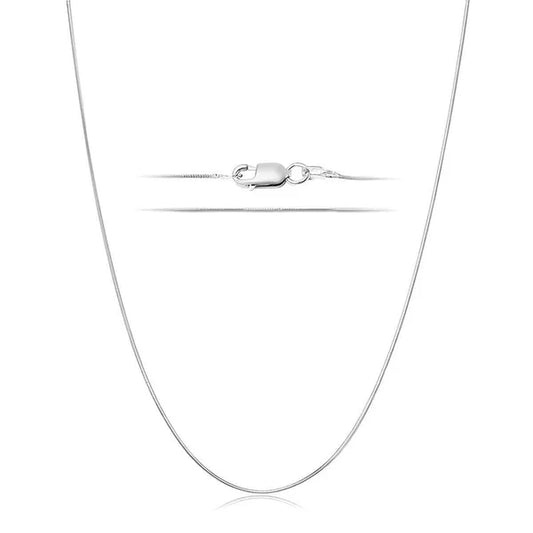 925 Silver Tarnish-Free 1mm Thin 16~30 Inch Snake Chain Necklace