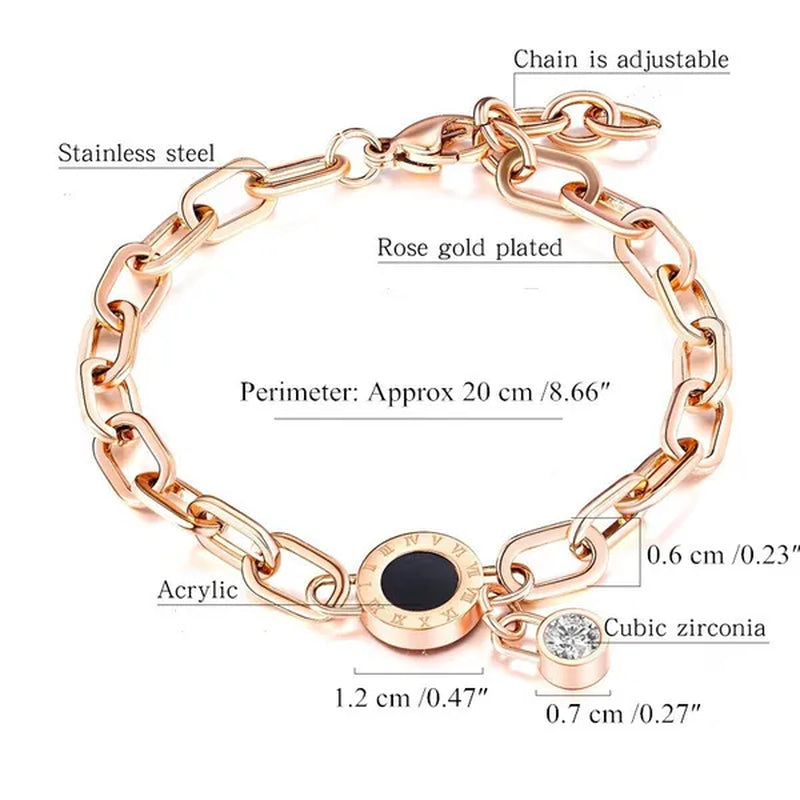 Fashion Accessories Jewelry Adjustable Bracelets Hand Chain Cubic Zirconia