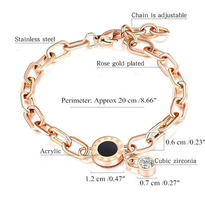 Fashion Accessories Jewelry Adjustable Bracelets Hand Chain Cubic Zirconia
