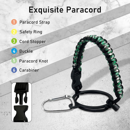 40Oz Cactus Insulated Water Bottle,Stainless Steel Double Wall Water Bottles,Metal Water Bottle,Sports Water Bottle with Straw Lid,Paracord Handle,Silicone Boot,For Hot Cold Liquid
