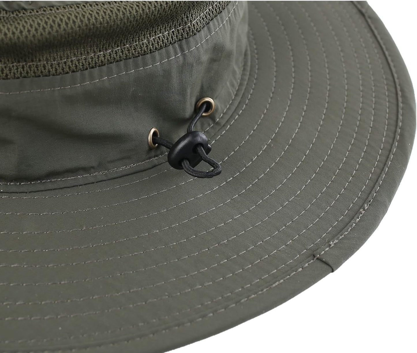 Wide Brim Sun Hat for Men Breathable Cowboy Boonie Hat UPF 50+ Sun Protection Bucket Hat for Fishing Hiking