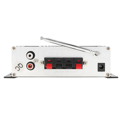370BT Remote Control Bluetooth 2CH HI-FI High Power Car Audio Amplifier FM Radio Player Support SD / USB / DVD / MP3 for Car Motorcycle Home