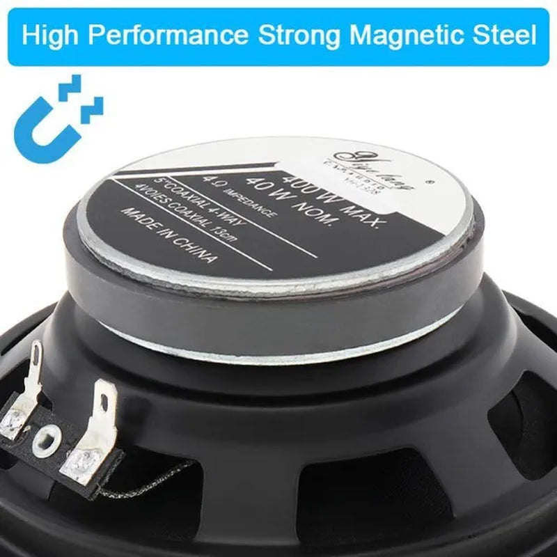 2Pcs 5 Inch 400W Universal Car Coaxial Speakers Audio Stereo Full Range Frequency Hifi Speakers for Cars