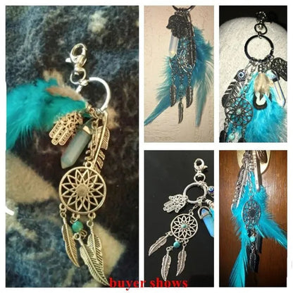 Best Valentine'S Day Gift! Women Dream Catcher Bohemia Style Key Ring Pendant Feather Key Chain Bag Decor Tassel