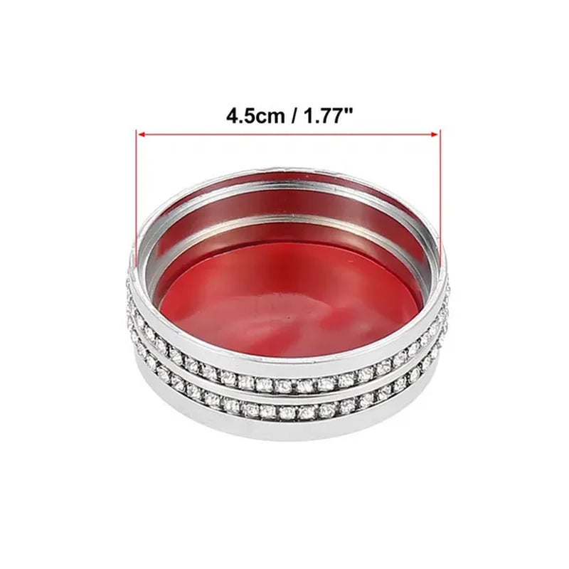 Car Bling Rhinestone Multimedia Volume Audio Knob Trim Interior Accessories for Mercedes Benz GLA X156 CLA C117 a Class W176 Silver Tone