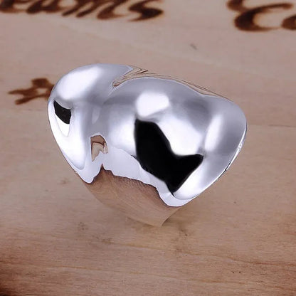 Christmas Gift Wholesale 925 sterling silver Rings for women men Fashion silver Jewelry Big Thumb Hats Women&Men Gift Finger Rings
