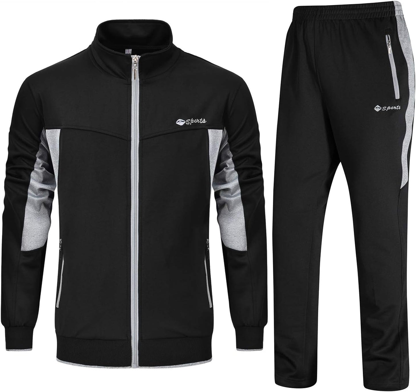 Men'S Tracksuit Sweatsuits 2 Piece Set Athletic Jogging Gym Activewear Sweat Track Suits Sets - WORLD TIME VISITS