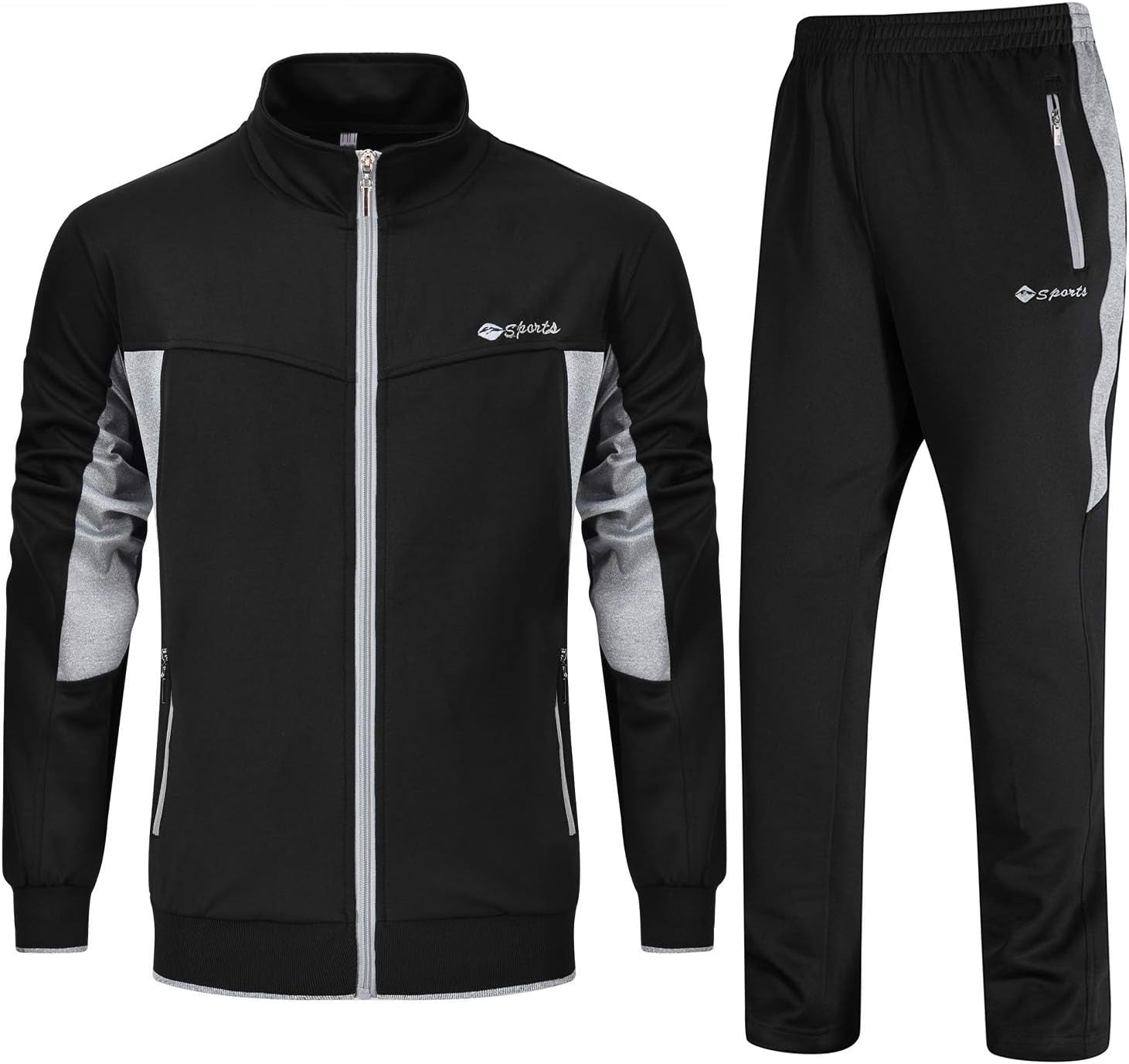Men'S Tracksuit Sweatsuits 2 Piece Set Athletic Jogging Gym Activewear Sweat Track Suits Sets - WORLD TIME VISITS