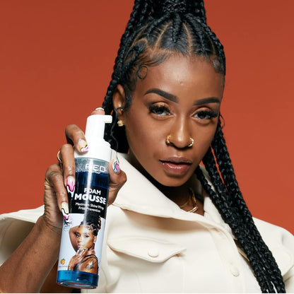 Foaming Mousse, Maximum Shine Wrap Mousse, Reduce & Prevent Frizz, Define Curls, Hold Styles, Nourishes Dry and Crips Hair, Enriched with Organic Jamaican Black Castor Oil