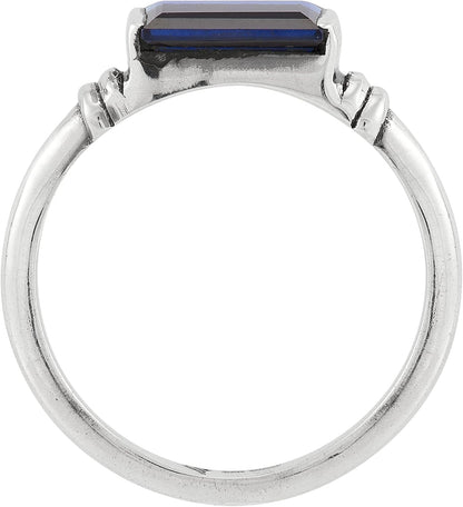 'Mediterranean Blue' Sterling Silver Lab-Created Sapphire Ring
