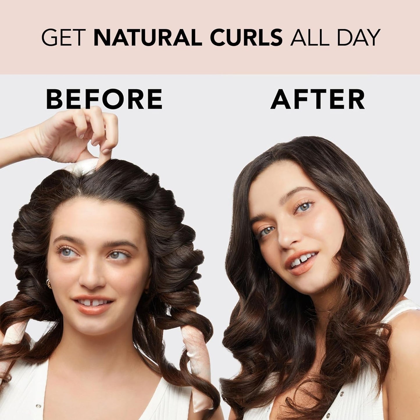 Satin Heatless Hair Curler Set - Heatless Curls Overnight, Hair Rollers for Soft Curls & Frizz-Free Styling, No Heat Curlers to Sleep In, Curling Rod Headband with 2 Scrunchies - Sunset Tie Dye