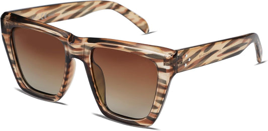 Fashion Oversized Square Cat Eye Polarized Sunglasses for Women Trendy Cateye Style Womens Sunglasses SJ2179