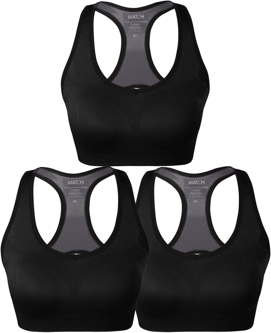 Racerback Sports Bras for Women – Padded Seamless Strappy Workout Tops for Yoga Gym Runing Fitness Sports Bras - WORLD TIME VISITS