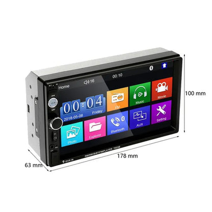 New 7'' HD 1080P 2 Din Touch Screen Autoradio Bluetooth Car Stereo Radio Car MP5 Player Build-In FM AUX USB SD Function Support Mirror Link + Backup Camera(Optional)