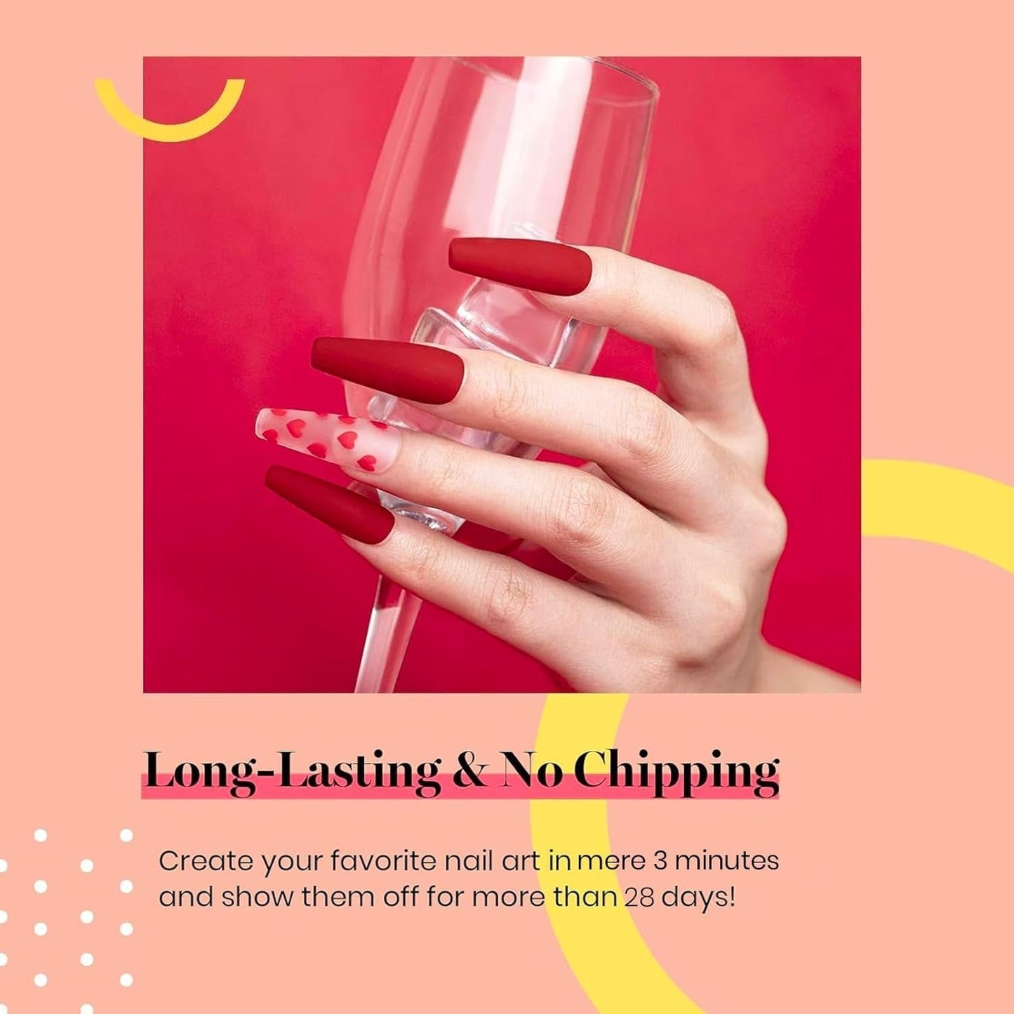 Beetles Gel Nail Polish, 1 Pcs 15Ml 0.51 FL.OZ Red Color Soak off U V LED Gel Polish Nail Art Design Manicure Salon DIY Salon Gel