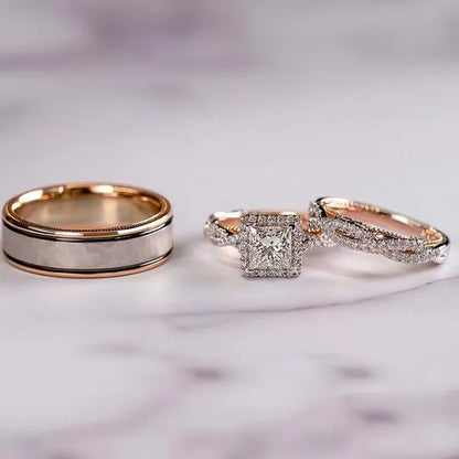 3Pcs/Set Luxury Brand Fashion Infinity Rings Set for Women Engagement Wedding Diamond Rings Anniversary Jewelry Birthday Party Ring Set