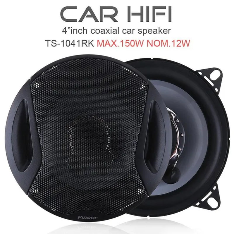 2Pcs 4 Inch 10Cm 150W Dual-Cone Car Coaxial Horn Audio Music Stereo Full Range Frequency Hifi Speakers Non-Destructive Installation