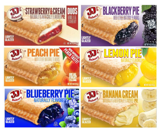 Assorted Variety Pack Snack Pies, Individual Dessert, Fresh-Baked, Perfect for Snacks, Nut-Free, Kosher Parve, 4 Oz Each (Pack of 6) - WORLD TIME VISITS