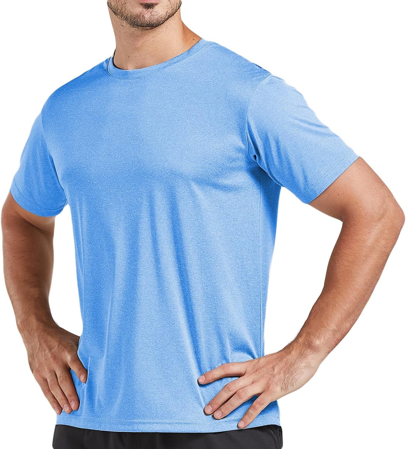 5 Pack Men'S Dry Fit T Shirts Athletic Running Gym Workout Short Sleeve Tee Shirts for Men - WORLD TIME VISITS
