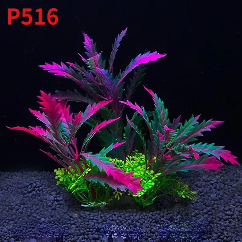 1Pcs Artificial Aquarium Decor Plants Water Weeds Ornament Aquatic Plant Fish Tank Grass Decoration Accessories