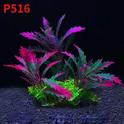 1Pcs Artificial Aquarium Decor Plants Water Weeds Ornament Aquatic Plant Fish Tank Grass Decoration Accessories