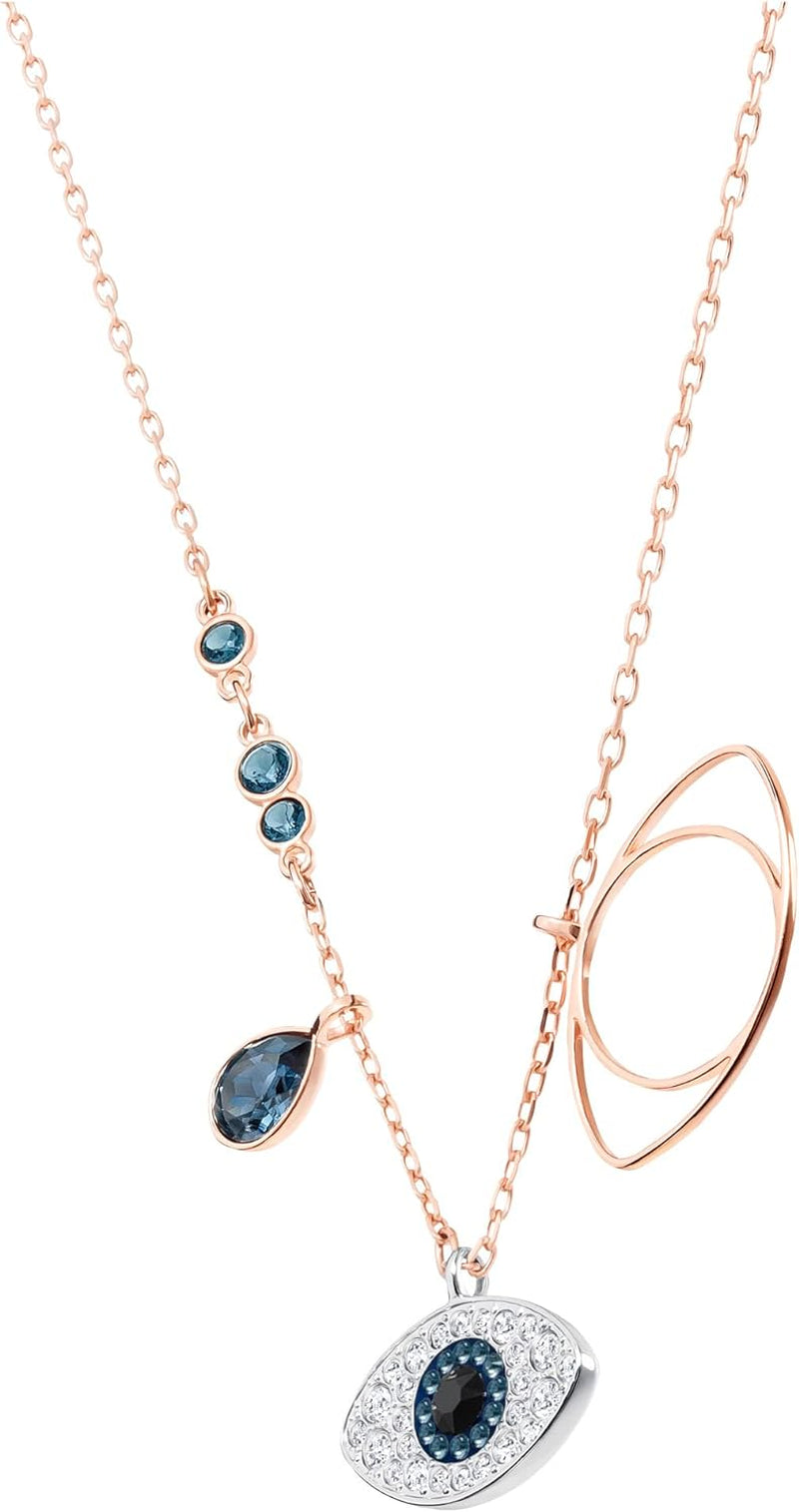 Symbolic Evil Eye Crystal Jewelry Collection, Featuring Necklaces, Earrings, and Bracelets