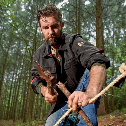 Journeyman Shirt Jacket Flannel Lined Shacket for Men Water-Resistant Coat Rugged Fall Clothing