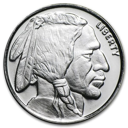 1/4 Oz Buffalo SILVER Round, .999 Pure Masters Coins