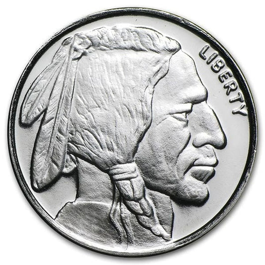 1/4 Oz Buffalo SILVER Round, .999 Pure Masters Coins - WORLD TIME VISITS